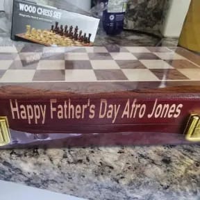 Customer photo of one of our chess sets