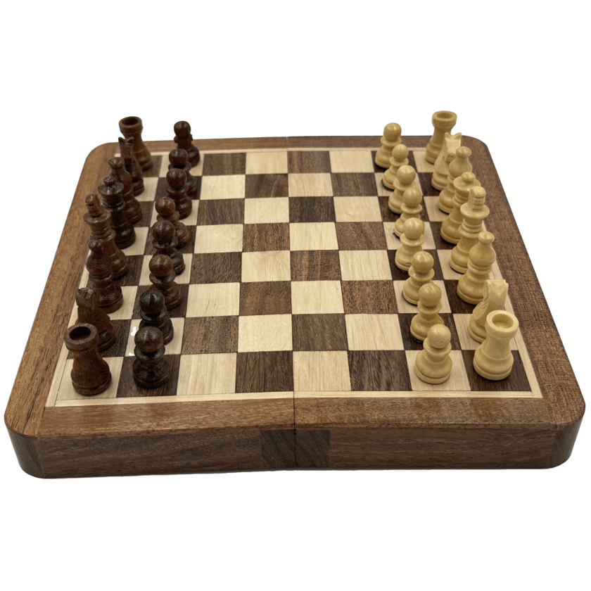 Handcrafted Wooden Magnetic Travel Chess Set